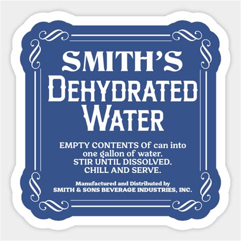 Dehydrated Water Label Printable
